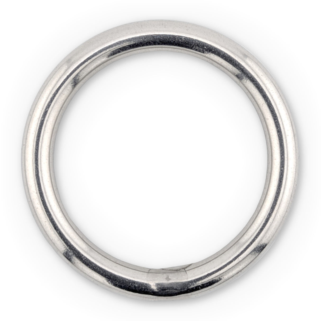 Polished stainless steel O-rings in a range of sizes
