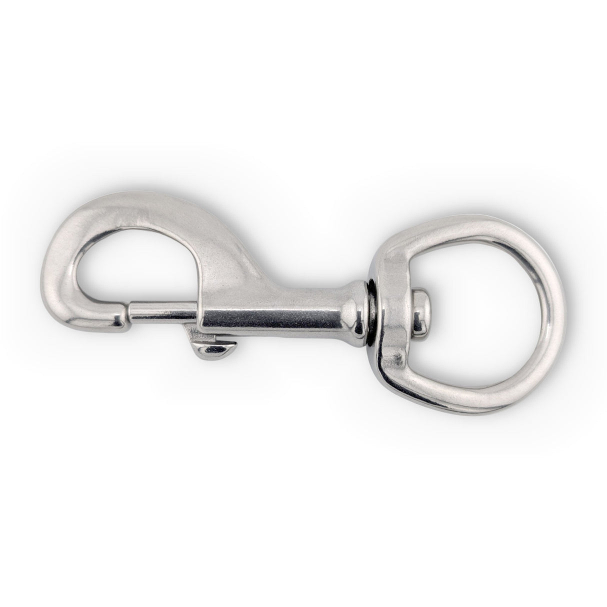 Stainless steel swivel bolt snap - oval eye close-up