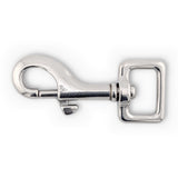 Stainless steel swivel bolt snap - square eye detail