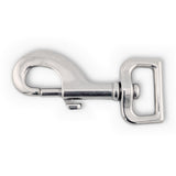 Stainless steel swivel bolt snap - square eye close-up