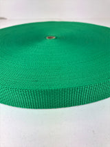 Polypropylene Webbing - 25mm Green, 1 meter