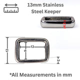 Stainless Steel Loop Keeper – 13mm, 16mm, 20mm