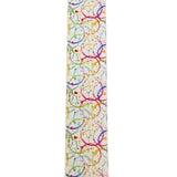 Colour Circles Print Silicone Coated Webbing - 19mm & 25mm - 2.5M Long