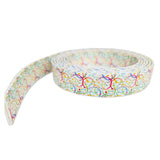 Colour Circles Print Silicone Coated Webbing - 19mm & 25mm - 2.5M Long