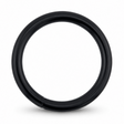 Black steel O-ring on a white background