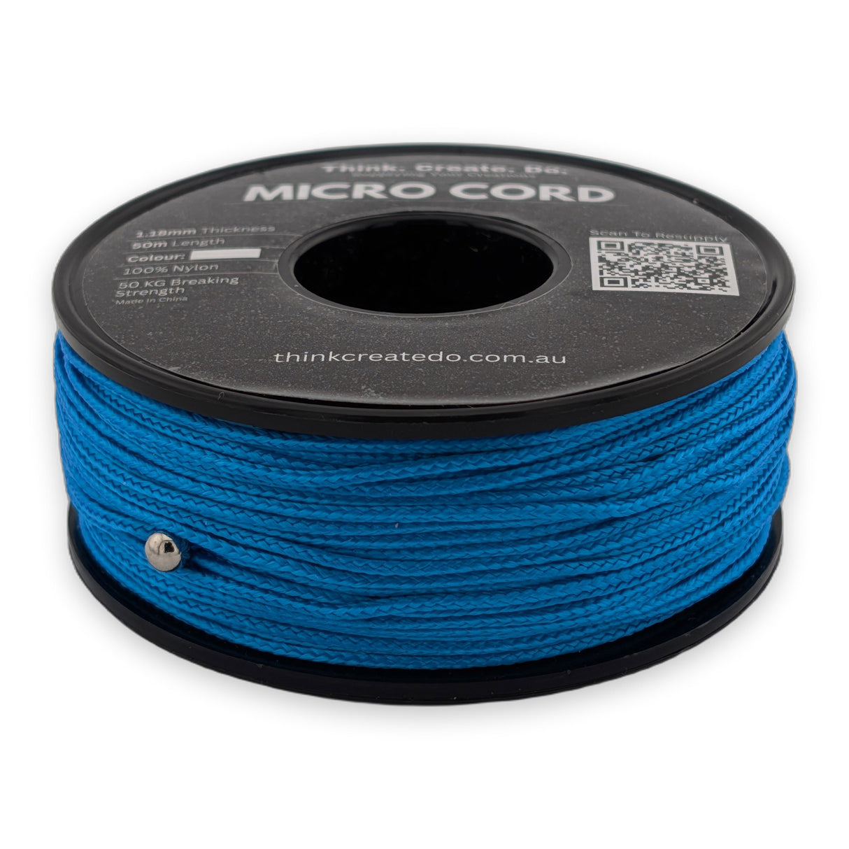 Blue Micro Cord 1.18mm nylon — 50m spool
