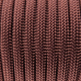 Close-up of the woven sheath on Brown Paracord 550, showing 4mm braid