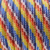 Close-up of the woven sheath on Candy Paracord 550, showing 4mm braid