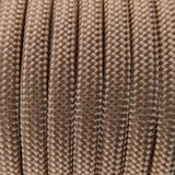Close-up of the woven sheath on Copper Paracord 550, showing 4mm braid