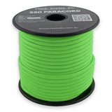 Dry Green Paracord 550 — 4mm Type III nylon spool, 7-strand core