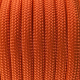 Close-up of the woven sheath on Fluro Orange Paracord 550, showing 4mm braid
