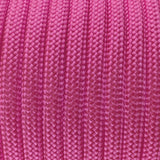 Close-up of the woven sheath on Fluro Pink Paracord 550, showing 4mm braid
