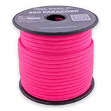 Fluro Pink Paracord 550 — 4mm Type III nylon spool, 7-strand core