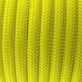 Close-up of the woven sheath on Fluro Yellow Paracord 550, showing 4mm braid