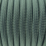 Close-up of the woven sheath on Forest Green Paracord 550, showing 4mm braid