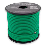 Green Paracord 550 — 4mm Type III nylon spool, 7-strand core