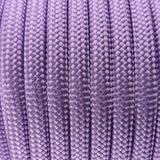 Close-up of the woven sheath on Lavender Paracord 550, showing 4mm braid