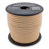 Light Caramel Paracord 550 — 4mm Type III nylon spool, 7-strand core
