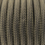 Close-up of the woven sheath on Olive Paracord 550, showing 4mm braid