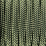 Close-up of the woven sheath on Olive Green Paracord 550, showing 4mm braid