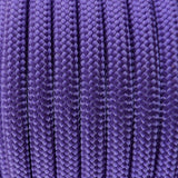 Close-up of the woven sheath on Purple Paracord 550, showing 4mm braid