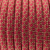 Close-up of the woven sheath on Red Diamond Paracord 550, showing 4mm braid