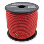 Red Diamond Paracord 550 — 4mm Type III nylon spool, bright red base with yellow-green diamond fleck, 7-strand core