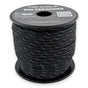 Reflective Black Paracord 550 — 4mm Type III nylon spool, 7-strand core