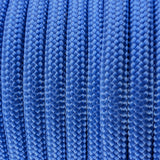 Close-up of the woven sheath on Royal Blue Paracord 550, showing 4mm braid