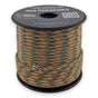 Sandstorm Paracord 550 — 4mm Type III nylon spool, tan desert base flecked with green and rust, 7-strand core