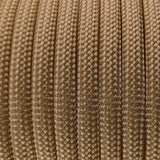 Close-up of the woven sheath on Tan Paracord 550, showing 4mm braid