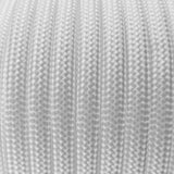 Close-up of the woven sheath on White Paracord 550, showing 4mm braid