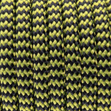 Close-up of the woven sheath on Yellow Bee Paracord 550, showing 4mm braid